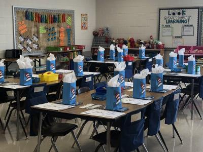 class with gift bags